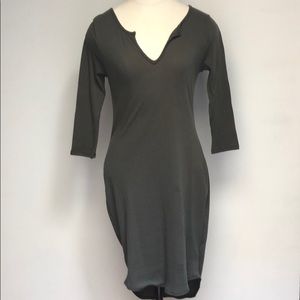 Casual Army Green Dress